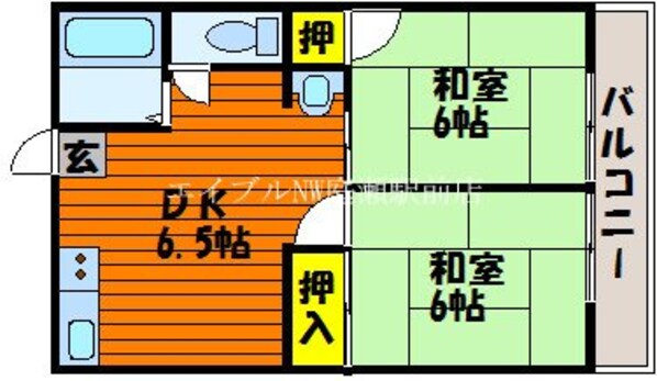 シティハイムあかね A棟の物件間取画像